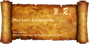 Merten Rajmunda névjegykártya